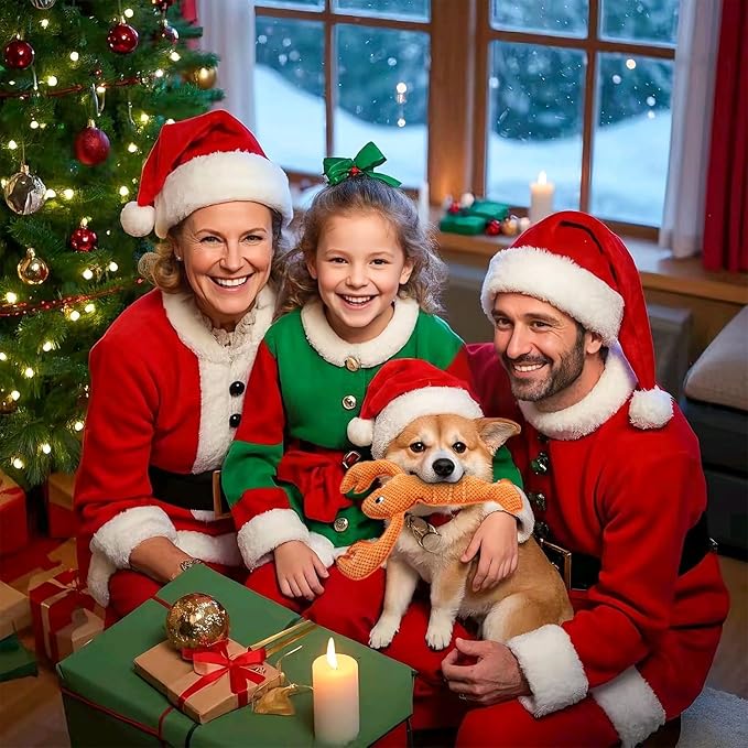 Dog Toy Squeak No Stuffing Toys, 4-Pack Toys for Small Medium Large Breed, Puppy Teething Interactive Toy to Keep Them Busy, Best Christmas Birthday Gift-PurrikoPets