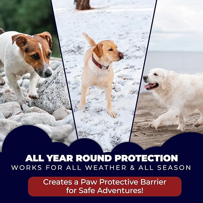 Dog Paw Pad Balm - 3-in-1 Lick Safe Soother & Moisturizer& Lotion for Dog Paws Nose, Elbow, Snout - Natural, Quick-Drying, Non-Sticky - All-Weather Cat Paw Balm Cream- 3.5 Oz/100Gram-PurrikoPets