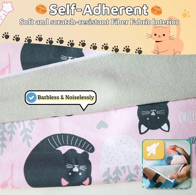 31.5" Cat Wrap for Grooming-Premium Cat Grooming Wrap Cat Restraint for Nail Clipping, Self-Adherent Soft Cat Blanket to Wrap Cat Anti-Scratch Anti-Escape Grooming Bag (Pink, XXL)-PurrikoPets