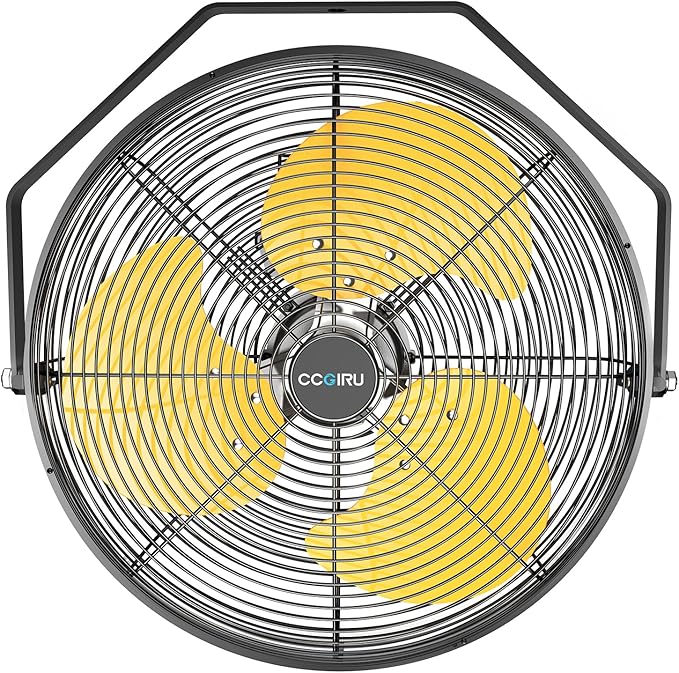 2800 CFM 12" Industrial Wall Mount Fan, High Velocity 3-Speed Professional Metal Wall Mounted Fan with Sealed Motor, Heavy Duty Fan Indoor for Covered Patio, Greenhouse, Gazebo, and Garage, UL Listed-PurrikoPets