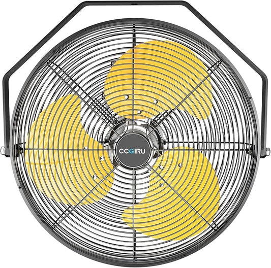 2800 CFM 12" Industrial Wall Mount Fan, High Velocity 3-Speed Professional Metal Wall Mounted Fan with Sealed Motor, Heavy Duty Fan Indoor for Covered Patio, Greenhouse, Gazebo, and Garage, UL Listed-PurrikoPets