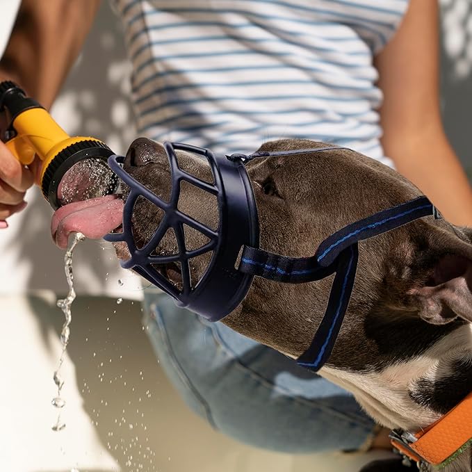 Dog Muzzle, Breathable Basket Muzzles for Small, Medium, Large and X-Large Dogs, Prevent Barking, Biting, Chewing Dog Mouth Cover-PurrikoPets