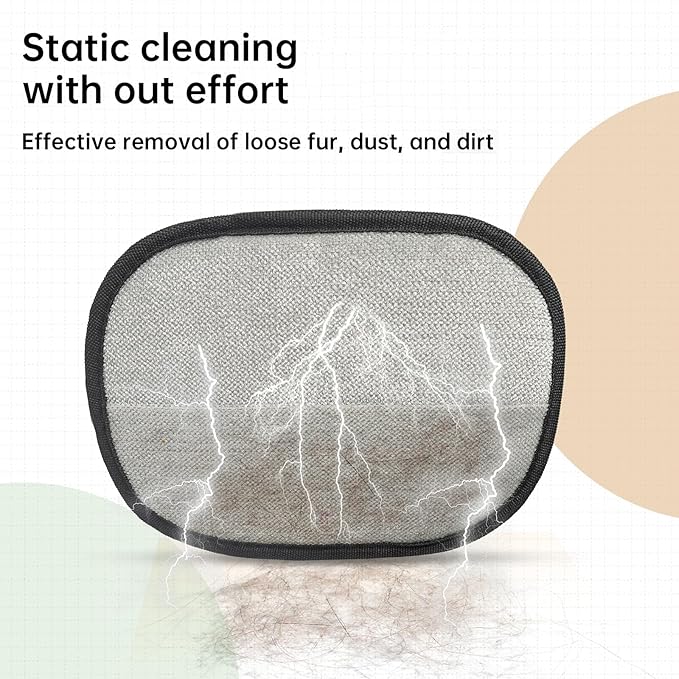 Flea Comb and Pet Hair Removal Glove for Cats & Dogs Brush for Shedding Pet Hair Removal Comb with Long & Short Stainless Steel Teeth for Deshedding & Clothing/Couch/Furniture/Carpet/Car Seat-PurrikoPets