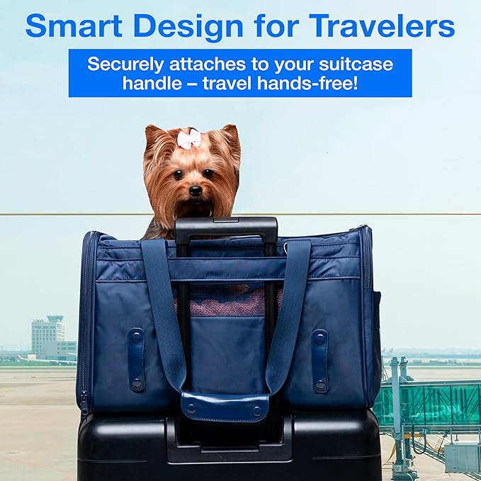 Dog Sling Carrier for Small Dogs – Pet Shoulder Bag with Safety Strap, Breathable Dog Pouch Carrier for Puppies and Cats – Soft Hands-Free Dog Carrier for Travel, Hiking, Shopping-PurrikoPets