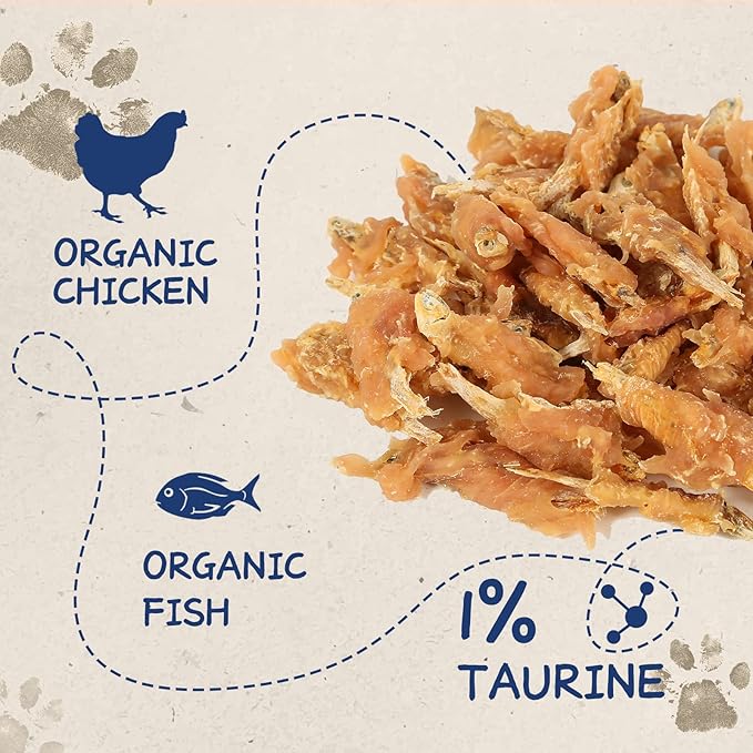 Dog Treats Chicken & Fish, High in Protein and Omega-3, for Large Small Dogs, 10.5 oz-PurrikoPets