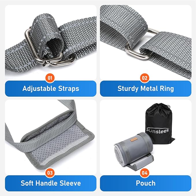 Dog Lift Harness for Large Dogs, Adjustable Dog Sling for Back Legs, Hip Support Harness to Help Lift Dogs Rear for Canine Aid and Old K9 Cruciate Ligament Rehabilitation - Large, Grey-PurrikoPets