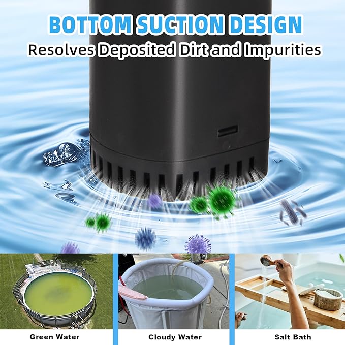 400GPH Fish Tank Filter, UV Aquarium Filter for 55-150 Gallon Turtle Tank Filter Powerful Internal Pump for Cold Plunge Saltwater Cloudywater Clear and Algae Green Killing Machine-PurrikoPets