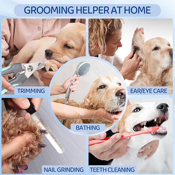 Dog Grooming Hammock for Large & Giant Dogs, Pet Grooming Sling with Nail Clippers, Trimmers & Scissors – Comfortable & Safe Grooming Harness for Stress-Free Nail Trimming for XXXL Dogs-PurrikoPets