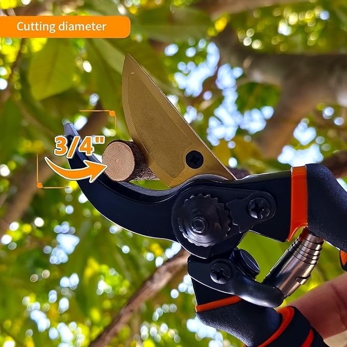 Gardening Tools – 3-in-1 Premium Garden Tool Set,Heavy Duty Pruning Shear, Trowel and Transplanter,Rust-Proof Hand Tool Set, Ideal Gardening Gifts for All (Black)-PurrikoPets