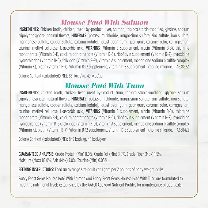 Fancy Feast Gems Pate Cat Food Mousse and a Halo of Savory Gravy Wet Cat Food Variety Pack - (Pack of 12) 4 oz. Boxes-PurrikoPets