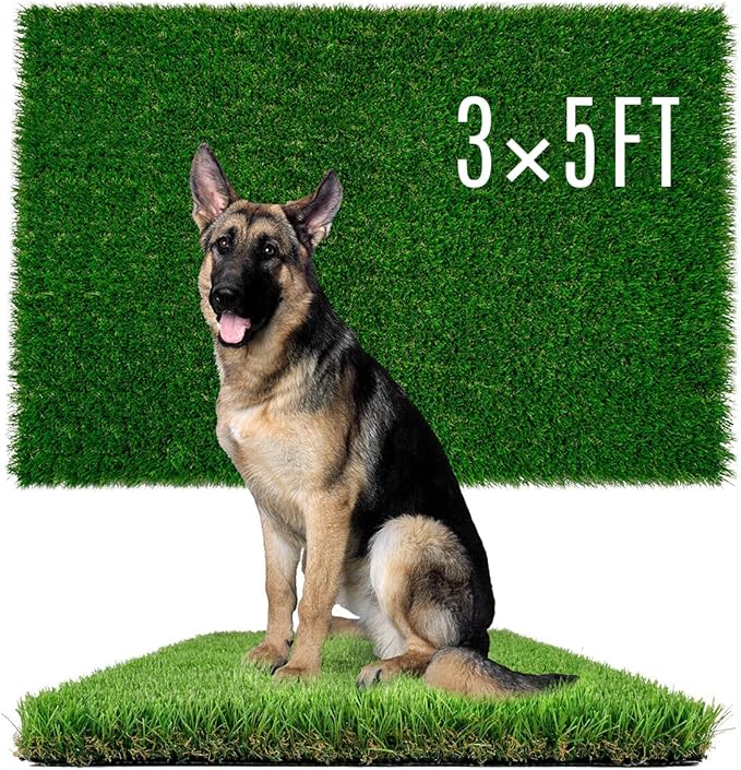 Dogs Grass for Potty Training, Artificial Grass for Dogs Puppy Fake Grass Pads 3×5ft Large Supplies Pets Litter Rugs for Puppy Training-PurrikoPets