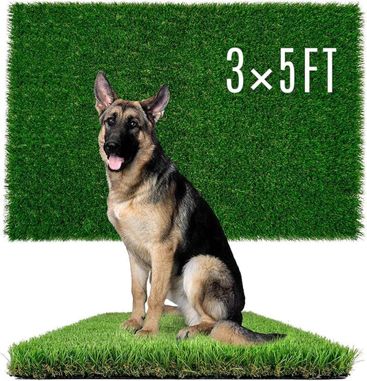 Dogs Grass for Potty Training, Artificial Grass for Dogs Puppy Fake Grass Pads 3×5ft Large Supplies Pets Litter Rugs for Puppy Training-PurrikoPets