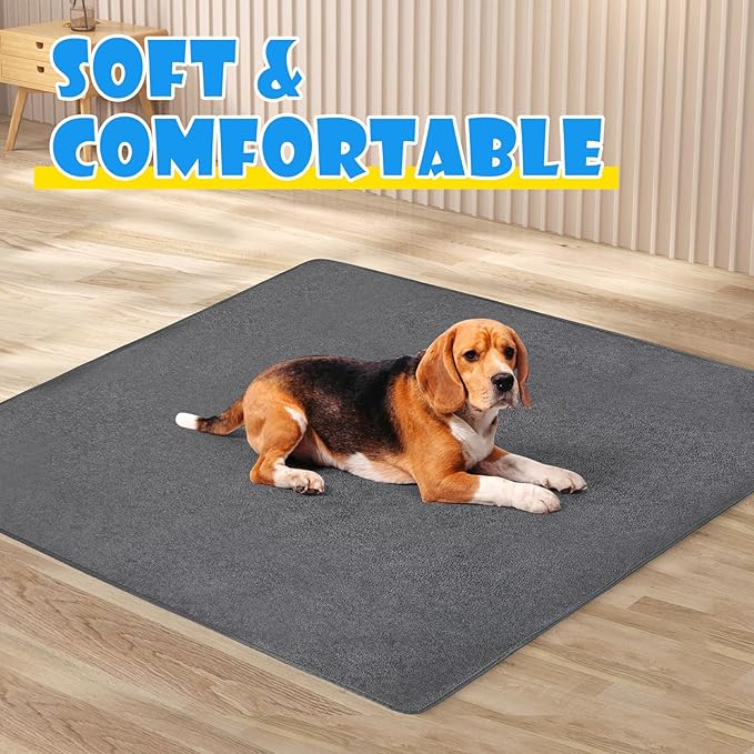 2 Pack Extra Large Washable Pee Pads for Dogs 72"x72" Reusable Dog Mat for Floor Non-Slip Waterproof Pee Pads for Dogs Fast Absorbent Pet Whelping Pads Puppy Playpen Mat for Incontinence, Housebreak-PurrikoPets