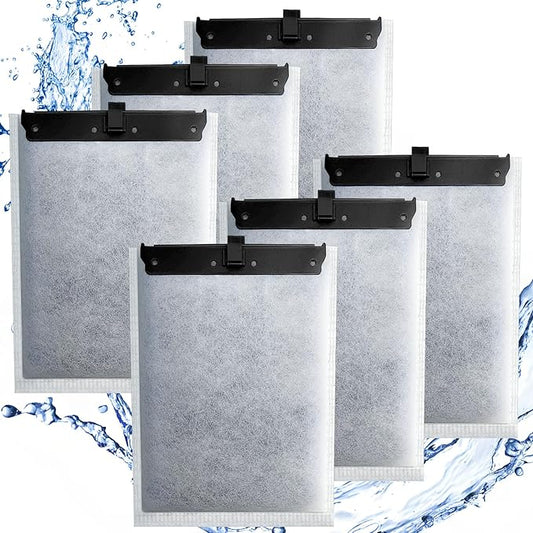 driamor 6 Pack Large Filter Cartridges Compatible with Whisper Filters 20i/40i IQ20/30/45/60 PF20/30/40/60, Aquarium Filter Cartridge Replacement Assembled Compatible with ReptoFilter 125GPH-PurrikoPets
