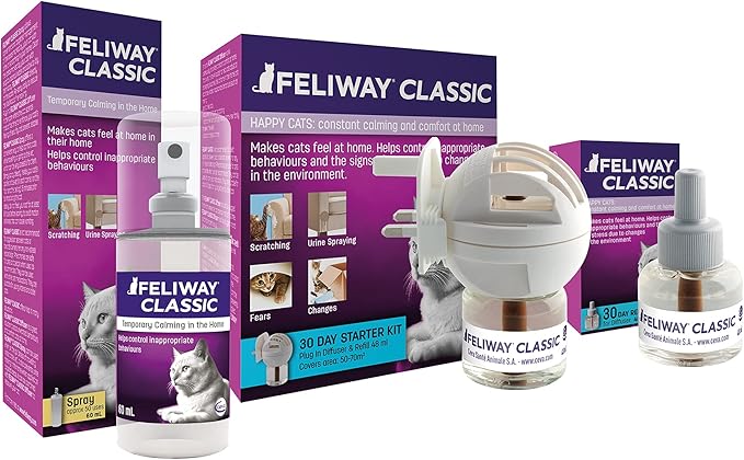 FELIWAY® Classic 30 Day Cat Calming Refill for Pheromone Diffuser, 48ml - Helps Reduce Common Signs of Stress in Cats & Kittens, Enhanced Calming-PurrikoPets