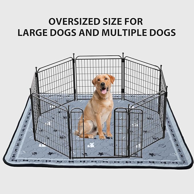 Gardner Pet Washable Dog Pee Pads, 72'' x 72'' Non Slip Dog Mats with Great Urine Absorption, Reusable Puppy Pee Pads for Potty Training , 1 Pack-PurrikoPets