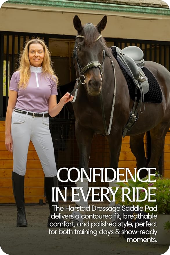 Equinavia Harstad Dressage Saddle Pad | Classic & Durable | Moisture-Wicking Tricot Backing-PurrikoPets