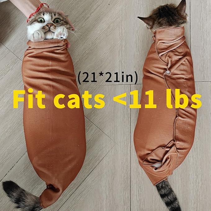 2PCS Cat Wrap for Cutting Nails, 21x21in Self-Adherent Pet Cat Grooming Wrap for Medicine, Nail Clipping, Teeth Brushing, Ear Cleaning | Anti-Escape Anti-Bite Anti-Scratch (Solid)-PurrikoPets