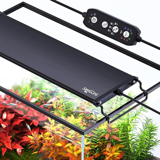 24/7 Mode LED Aquarium Light for Plants-Sunrise-Daylight-Moonlight Mode, Fish Tank Light with Auto On/Off, 7 Colors, Adjustable Timer/Brightness for 36 Inch to 42 in Freshwater Tank, 36W-PurrikoPets