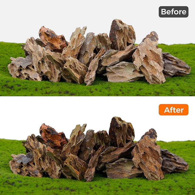 2-4 Inches Natural Dragon Stone 20 PCS Aquarium Rocks for Aquascaping, Aquarium Landscaping, Terrariums, Fish Tank Decoration, Vivariums, Paludarium, Reptile and Amphibian Enclosures-PurrikoPets