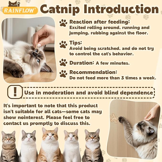 80PCS Catnip - Cat Nip for Cats Natural Dried Catnip Treats Premium Cat Nip Perfect for Toys, Training Rewards, Stress Relief, Freshly Harvested Bag Bulk Pack,2.8OZ-PurrikoPets