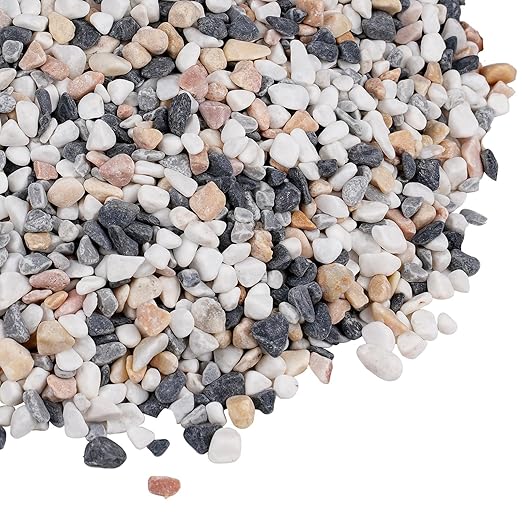 5 lbs Small Rocks for Succulents, 1/5 Inch Pebbles for Indoor Plants, Decorative Pea Gravel for Terrarium, Vases, Aquariums, Fish Tank, Drainage Rocks for Potted Plants, Bamboo,Crafts, Cactus-PurrikoPets