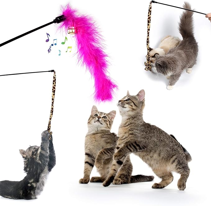 AILUKI 35 PCS Cat Toys Kitten Toys Assortments,Variety Catnip Toy Set Including 2 Way Tunnel,Cat Feather Teaser,Catnip Fish,Mice,Colorful Balls and Bells for Cat,Puppy,Kitty-PurrikoPets