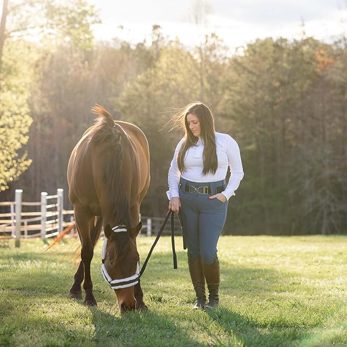 Equinavia Valkyrie Soft Ultra Fleece Padded Adjustable Breakaway Horse Halter - Brown/Ivory White - Horse-PurrikoPets