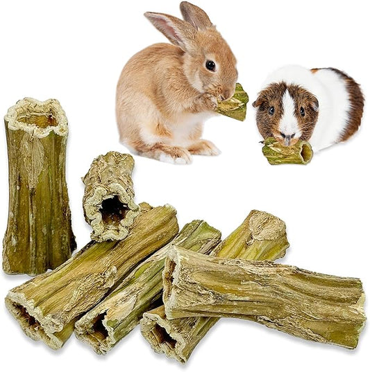 Fhiny Rabbit Chew Toys, 6 PCS 3.9" Natural Papaya Wood Chew Sticks Guinea Pig Treats for Dental Care Bunny Treats for Rabbits Small Pet Molar Snacks for Bunny Guinea Pig Chinchilla Hamster Gerbil-PurrikoPets