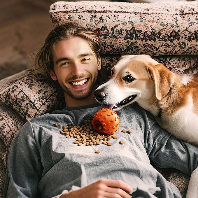 Dog Puzzle Toy 2 Pack – Cognitive Dog Treat Toy,Interactive Dog Toys for Treat Dispensing, Slow Feeder for Mental Stimulation & Anxiety Relief, Puppy Training Toy, Natural Rubber-PurrikoPets