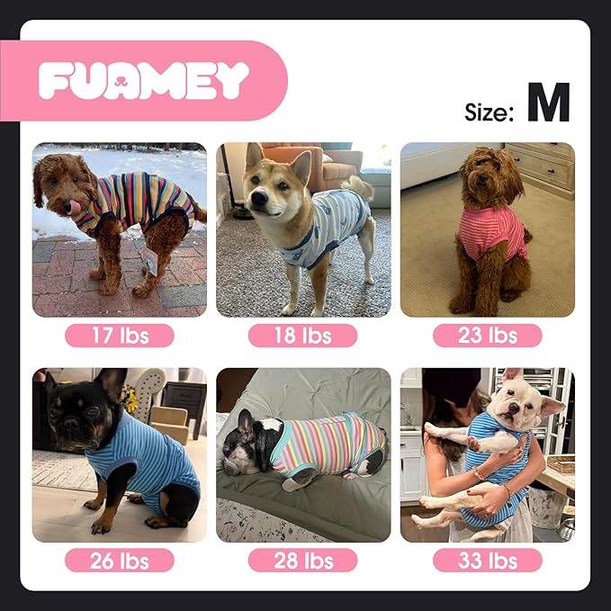 FUAMEY Recovery Suit for Dogs After Surgery,Soft Breathable Dog Bodysuit E-Collar & Cone Alternative Surgical Suit,Male Female Dog Neuter Spay Suits Anti Licking Wounds Onesie Purple Leopard M-PurrikoPets
