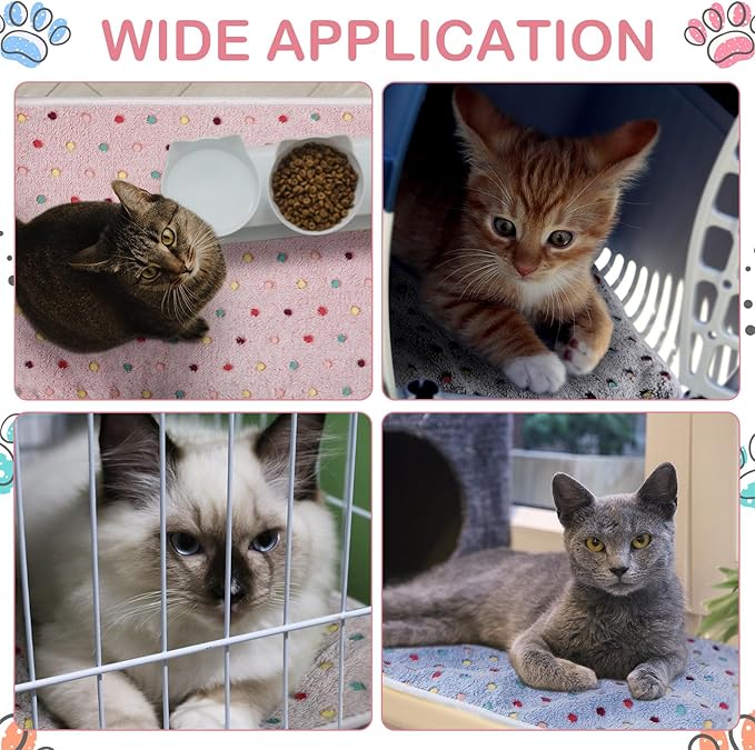 4 Pcs Waterproof Guinea Pig Blankets Washable Small Animal Fleece Bedding Absorbent Guinea Pig Cage Liners Reusable Pet Pee Pad Sleep Mat Pad Cover for Hamster Ferret-PurrikoPets