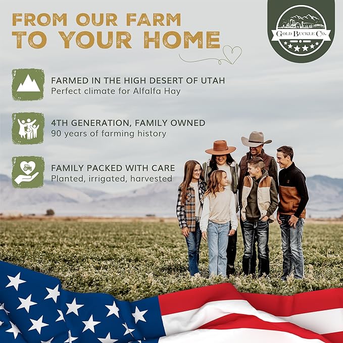 40lb Freshly Dried Organic Alfalfa Hay for Guinea Pigs, Rabbits, Chinchillas, Goats, Hamsters & Ferrets, Small Animal Food Rich in Protein & Fiber, Hand-Selected, Hand sorted, USA Grown-PurrikoPets