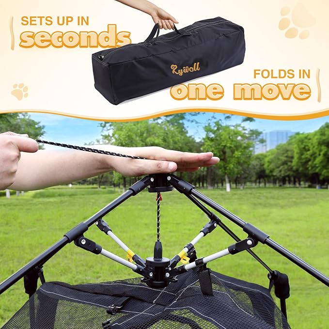 Extra Large Catio Outdoor Cat Enclosure, Rywell 3-Tier Spacious Outdoor Cat Tent, Weatherproof&Sunproof with 5 Windows, Foldable Cat Enclosure for Patio, Camping, Indoor(Includes Carry Bag)-PurrikoPets