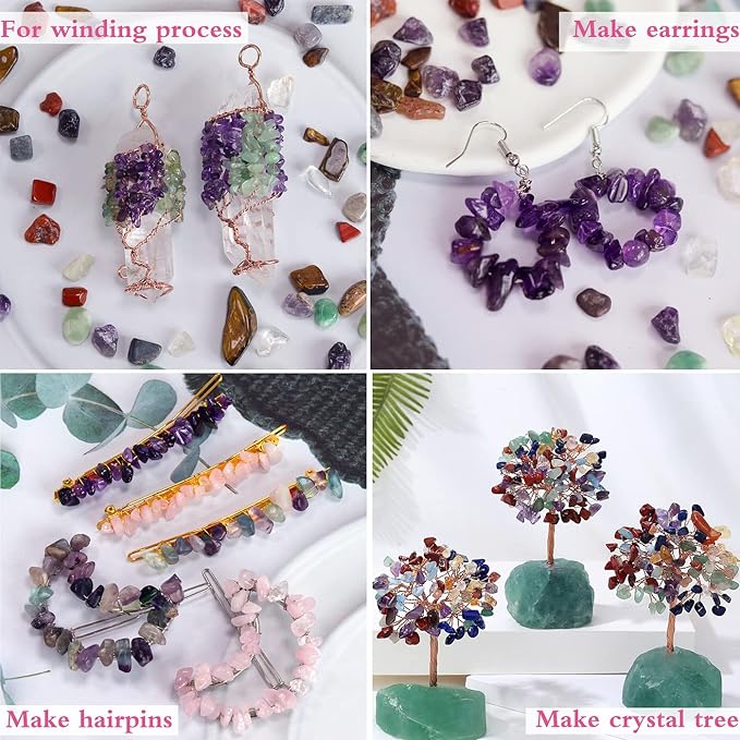 1lb Fluorite Aquarium Gravel Rocks Natural Tumbled Healing Crystal Chips Bulk Gemstones Crushed Stones for Fountain Vase Filler Planters Decorative Fish Tank Potted Reiki Energy Balancing-PurrikoPets