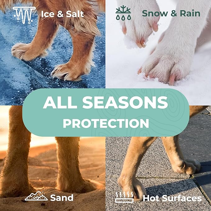 Forticept PAW Balm | Dog Paw Protector from Hot Pavement, Dirt, Salt, Ice and Snow | Soother and Moisturizer for Cracked Dog Paw Pads | Natural Wax Based, Lick Safe 3 oz-PurrikoPets