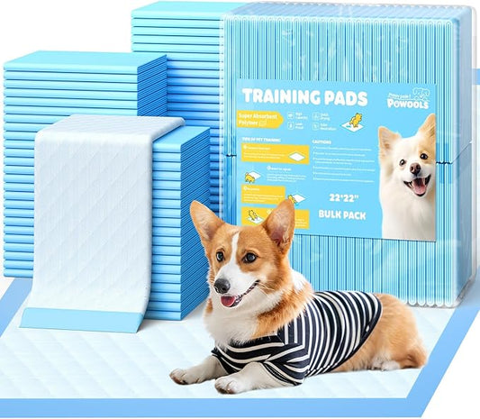 150-Pack Large Puppy Pads - 22'' x 22'' Pee Pads for Dogs Potty Training with Leak-Proof Quick-Dry Design, 6-Layer Dog Pads Large, Blue-PurrikoPets