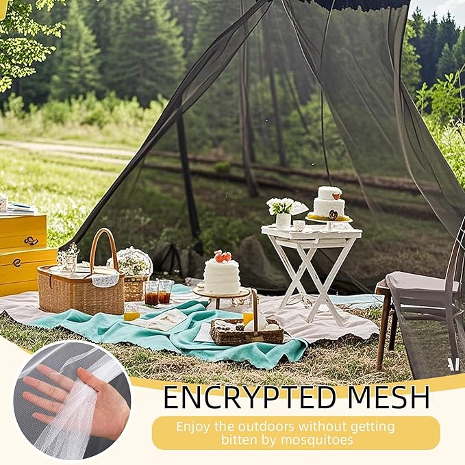 4 Corners Mosquito Net for Mosquiteros para Camas Bed Canopies Netting Bed Drapes Rectangular Mosquito Mesh for Camping Home Outdoor Travel(Black,L79 X W47 X H59 Inch,Opening)-PurrikoPets