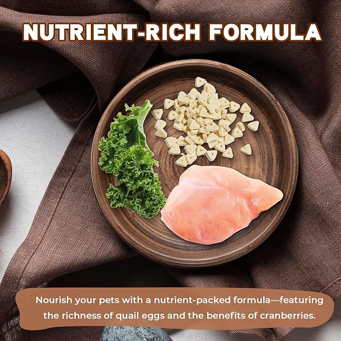 Freeze Dried Chicken & Kale Cube Cat & Dog Treats Biscuits, Dehydrated High Protein Weight Control Traing Treats for Small Dogs Cats 1.8 Ounce-PurrikoPets