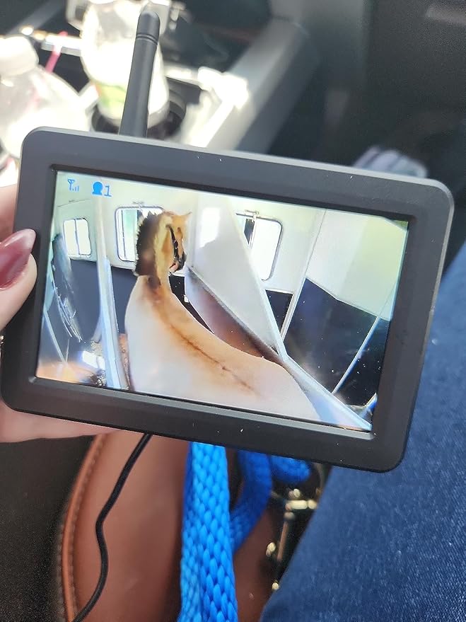 EWAY 2 Magnetic Wireless Backup Cameras HD1080P w/ 5" Split Screen Monitor Portable No Wiring Trailer Hitch IR Night Vision Rear View Camera for Truck Pickup RV Camper 5th Wheel Boat Horse Trailer-PurrikoPets