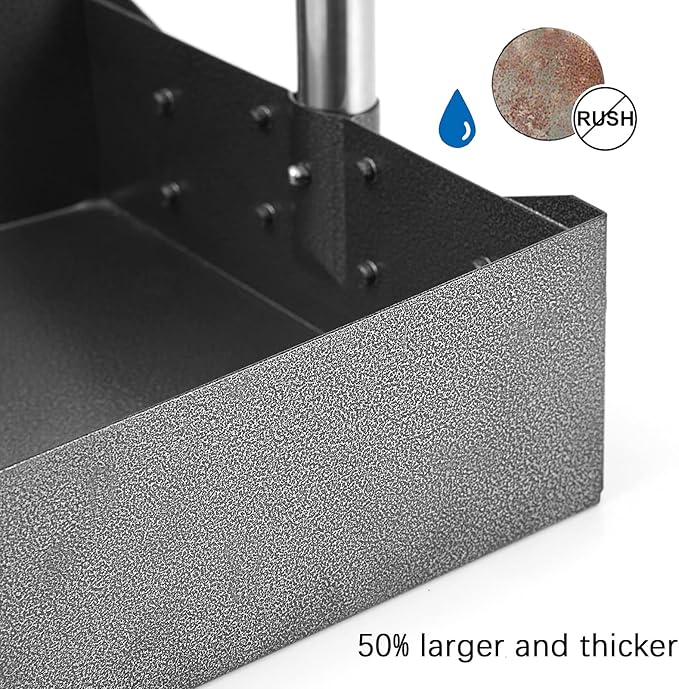 Dog Pooper Scooper for Large Dogs, Metal Aluminum Tray and Spade Poop Scoop Set with Adjustable Stainless Steel Long Handle, Pet Waste Removal Heavy Duty Poop Scooper-PurrikoPets