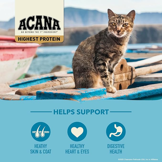 ACANA Grain-free Dry Cat Food Wild Atlantic Saltwater Fish with Freeze-Dried Liver 4lb Bag-PurrikoPets