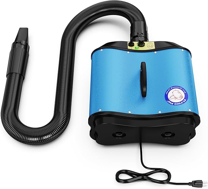 Flying Pig Double Motor High Performance Dog Pet Grooming Dryer (Teal Blue)-PurrikoPets