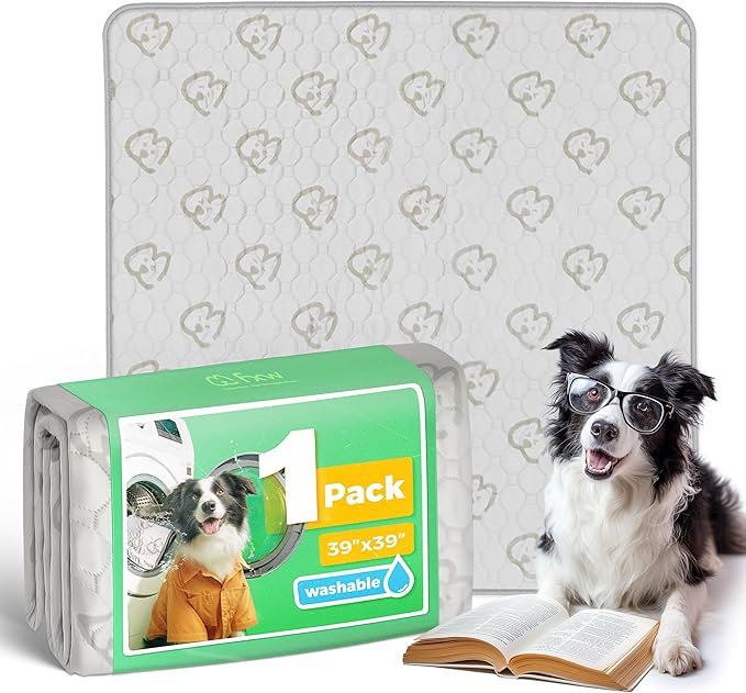 FXW Washable Pee Pads for Dogs, Puppy Pads with Super Absorbent, Specifically Designed for Potty Training, 39" Square, Khaki, 1 Pack-PurrikoPets