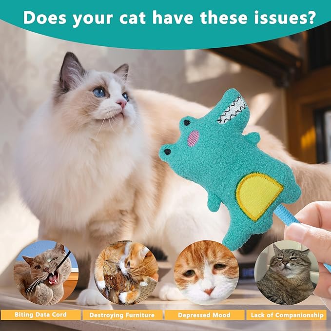 3pcs Safe Cat Rope Toy with Catnip,Teeth Clean Toy for Cat, Cat Chew Toys for Indoor Cat,Kitten Interactive Toys-PurrikoPets