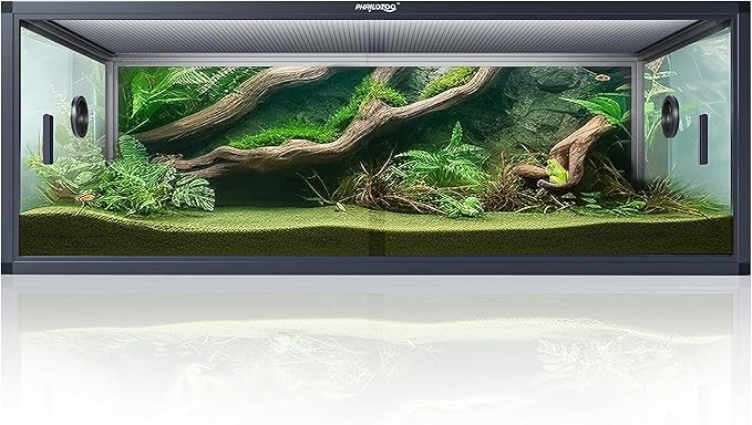 85 Gallon Reptile Tank, Front Opening Snake Tank for Easy Maintenance, Reptile Enclosure with Top Screen Ventilation 48''x24''x18''-PurrikoPets