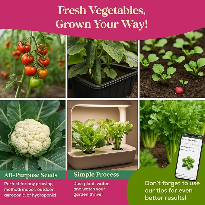 25 Gourmet Garden Vegetable Seeds Variety Pack - 14,965+ Non-GMO Heirloom Vegetables Seeds for Planting Indoor&Outdoor Home Garden Seeds - Gardening Seed Packets for Planting Vegetable Seeds-PurrikoPets