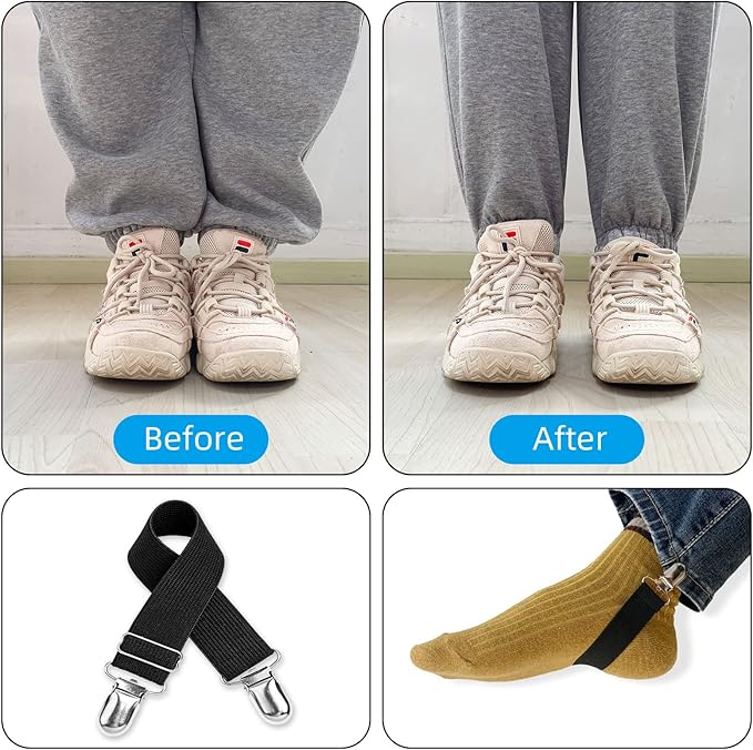 Adjustable Boot Straps Pant Stirrups Clips Boot Clips-PurrikoPets