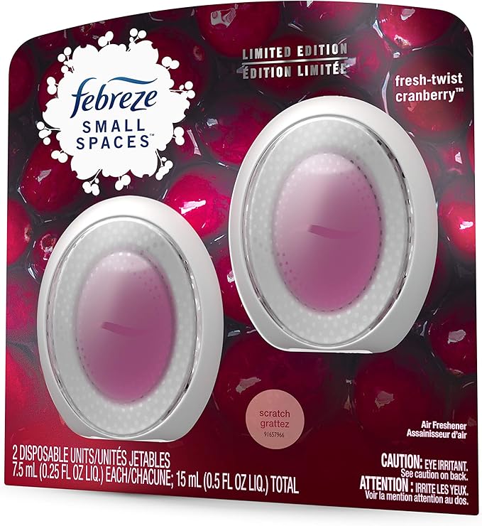 Febreze Small Spaces, Fresh - Twist Cranberry, 2 count-PurrikoPets