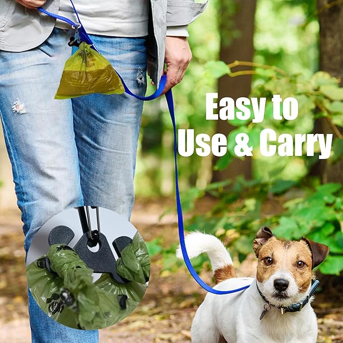 Dog Poop Bag Holder for Leash Attachment Dog Poop Bag Dispenser Dog Waste Bag Dispensers Dog Poop Bag Holders Fit Dog Leash Accessory With Hand Free Holder Carriers (Black) Pink-PurrikoPets